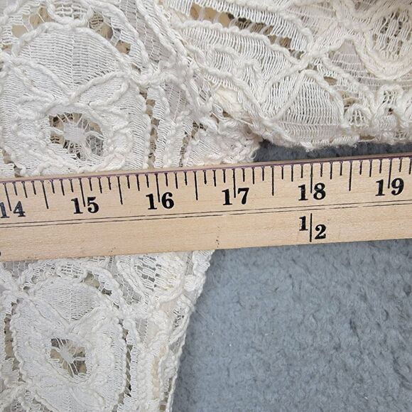 For Cynthia Blazer Jacket Small Cream Lace Gold Button Coquette - Picture 9 of 13
